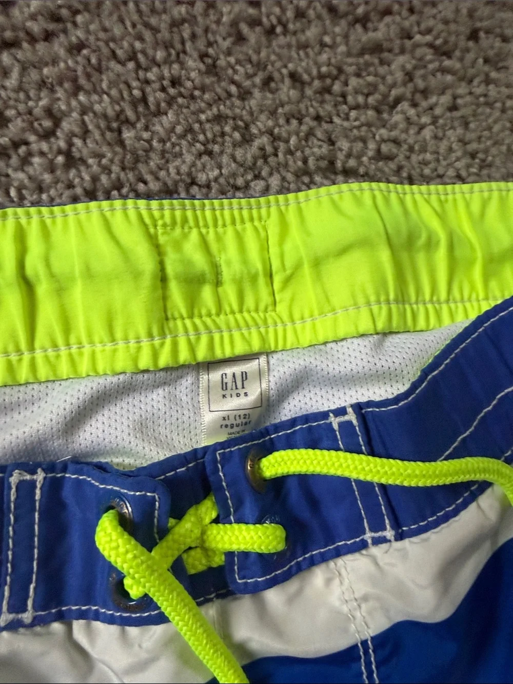Gap Kids - one rash guard and two swim shorts. Size XL/12 boys